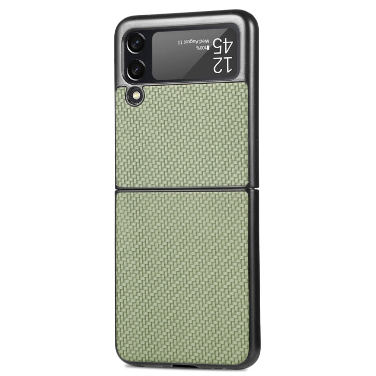For Samsung Galaxy Z Flip3 5G Cross Pattern Slim PC Protective Case(Green)