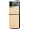 For Samsung Galaxy Z Flip3 5G Cross Pattern Slim PC Protective Case(Yellow)