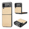 For Samsung Galaxy Z Flip3 5G Cross Pattern Slim PC Protective Case(Yellow)