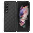 For Samsung Galaxy Z Fold3 5G Cross Pattern Slim PC Protective Case(Black)