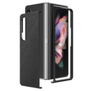 For Samsung Galaxy Z Fold3 5G Cross Pattern Slim PC Protective Case(Black)