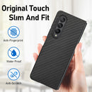 For Samsung Galaxy Z Fold3 5G Cross Pattern Slim PC Protective Case(Black)