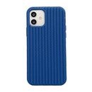 Herringbone Texture Silicone Protective Case For iPhone 13(Sea Blue)