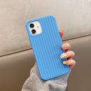 Herringbone Texture Silicone Protective Case For iPhone 13(Cornflowerblue)