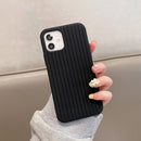 Herringbone Texture Silicone Protective Case For iPhone 13(Black)