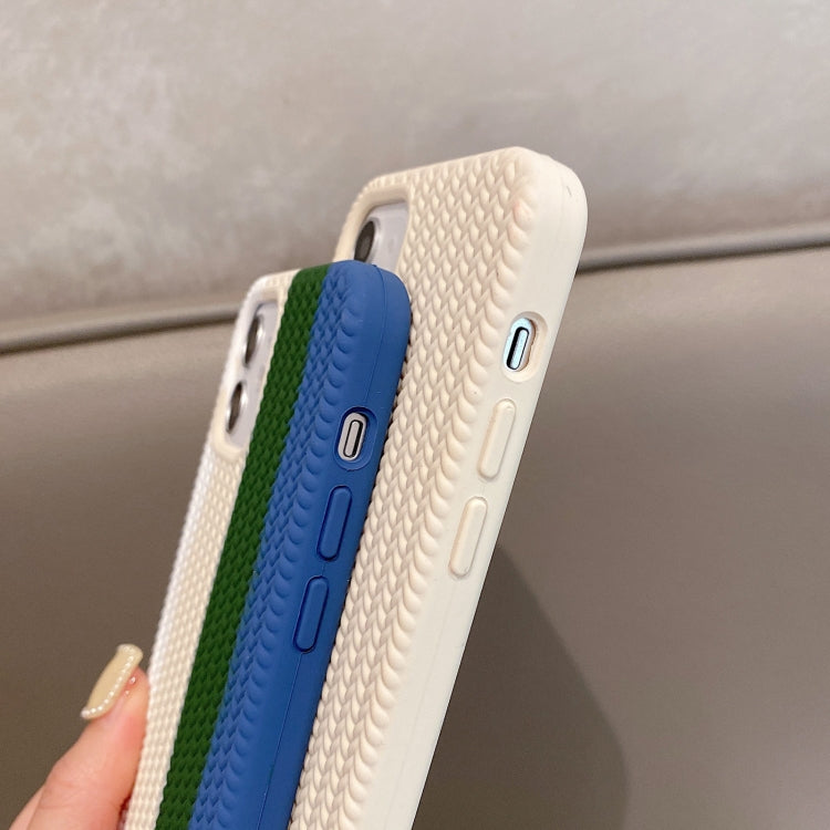 Herringbone Texture Silicone Protective Case For iPhone 13(Orange)