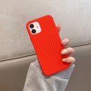 Herringbone Texture Silicone Protective Case For iPhone 13 Pro Max(Red)