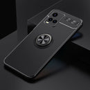 For vivo Y21 / Y33S Metal Ring Holder 360 Degree Rotating TPU Case(Black)