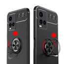 For vivo Y21 / Y33S Metal Ring Holder 360 Degree Rotating TPU Case(Black)