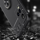 For vivo Y21 / Y33S Metal Ring Holder 360 Degree Rotating TPU Case(Black)