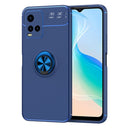 For vivo Y21 / Y33S Metal Ring Holder 360 Degree Rotating TPU Case(Blue)