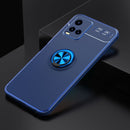 For vivo Y21 / Y33S Metal Ring Holder 360 Degree Rotating TPU Case(Blue)