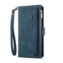 For Samsung Galaxy S21 Ultra 5G Retro Frosted Horizontal Flip Leather Case with Holder & Card Slot & Wallet & Zipper Pocket & Lanyard(Deep Green)