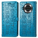 For CUBOT Note 20 Lovely Cat and Dog Embossing Pattern Horizontal Flip Leather Case , with Holder & Card Slots & Wallet & Cartoon Clasp & Lanyard(Blue)