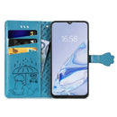 For CUBOT Note 20 Lovely Cat and Dog Embossing Pattern Horizontal Flip Leather Case , with Holder & Card Slots & Wallet & Cartoon Clasp & Lanyard(Blue)