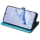 For CUBOT Note 20 Lovely Cat and Dog Embossing Pattern Horizontal Flip Leather Case , with Holder & Card Slots & Wallet & Cartoon Clasp & Lanyard(Blue)