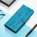 For CUBOT Note 20 Lovely Cat and Dog Embossing Pattern Horizontal Flip Leather Case , with Holder & Card Slots & Wallet & Cartoon Clasp & Lanyard(Blue)