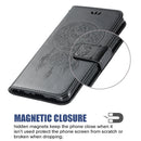 Wind Chime Owl Embossing Pattern Horizontal Flip Leather Case with Holder & Card Slots & Wallet For iPhone 13(Black)
