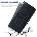 Wind Chime Owl Embossing Pattern Horizontal Flip Leather Case with Holder & Card Slots & Wallet For iPhone 13(Black)