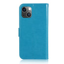 Wind Chime Owl Embossing Pattern Horizontal Flip Leather Case with Holder & Card Slots & Wallet For iPhone 13(Blue)