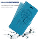 Wind Chime Owl Embossing Pattern Horizontal Flip Leather Case with Holder & Card Slots & Wallet For iPhone 13(Blue)