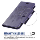 Wind Chime Owl Embossing Pattern Horizontal Flip Leather Case with Holder & Card Slots & Wallet For iPhone 13(Purple)