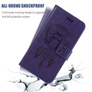 Wind Chime Owl Embossing Pattern Horizontal Flip Leather Case with Holder & Card Slots & Wallet For iPhone 13(Purple)