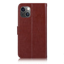 Wind Chime Owl Embossing Pattern Horizontal Flip Leather Case with Holder & Card Slots & Wallet For iPhone 13(Brown)