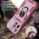 Sliding Camera Cover Design TPU + PC Protective Case with 360 Degree Rotating Holder & Card Slot For iPhone 13 Pro Max(Pink+Dark Red)