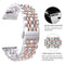22mm Men Version Seven-beads Steel Watch Band(Black Gold)