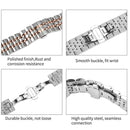 22mm Men Version Seven-beads Steel Watch Band(Black Gold)