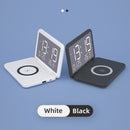 SY-118 15W Foldable Mirror Surface Perpetual Desk Calendar Clock Wireless Charger with Alarm Clock & Three-level Brightness Adjustable Function(White)