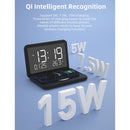 SY-118 15W Foldable Mirror Surface Perpetual Desk Calendar Clock Wireless Charger with Alarm Clock & Three-level Brightness Adjustable Function(White)