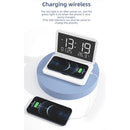 SY-118 15W Foldable Mirror Surface Perpetual Desk Calendar Clock Wireless Charger with Alarm Clock & Three-level Brightness Adjustable Function(Black)
