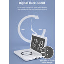 SY-118 15W Foldable Mirror Surface Perpetual Desk Calendar Clock Wireless Charger with Alarm Clock & Three-level Brightness Adjustable Function(White)