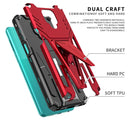 For Xiaomi Redmi Note 9 Pro Super V Armor PC + TPU Shockproof Case with Invisible Holder(Red)