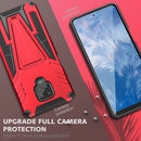 For Xiaomi Redmi Note 9 Pro Super V Armor PC + TPU Shockproof Case with Invisible Holder(Red)