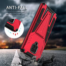 For Xiaomi Redmi Note 9 Pro Super V Armor PC + TPU Shockproof Case with Invisible Holder(Red)