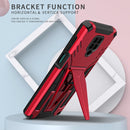 For Xiaomi Redmi Note 9 Pro Super V Armor PC + TPU Shockproof Case with Invisible Holder(Red)