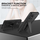 For Samsung Galaxy A52 4G/A52 5G/A52S 5G Super V Armor PC + TPU Shockproof Case with Invisible Holder(Black)
