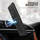 For Samsung Galaxy A52 4G/A52 5G/A52S 5G Super V Armor PC + TPU Shockproof Case with Invisible Holder(Black)