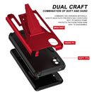 For Samsung Galaxy A01 Core / M01 Core Super V Armor PC + TPU Shockproof Case with Invisible Holder(Red)