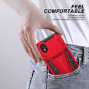 For Samsung Galaxy A01 Core / M01 Core Super V Armor PC + TPU Shockproof Case with Invisible Holder(Red)