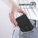 For Samsung Galaxy A22 4G Super V Armor PC + TPU Shockproof Case with Invisible Holder(Black)