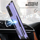 For Samsung Galaxy Note20 Ultra Super V Armor PC + TPU Shockproof Case with Invisible Holder(Purple)