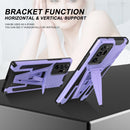 For Samsung Galaxy Note20 Ultra Super V Armor PC + TPU Shockproof Case with Invisible Holder(Purple)