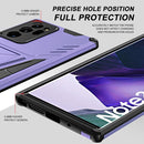 For Samsung Galaxy Note20 Ultra Super V Armor PC + TPU Shockproof Case with Invisible Holder(Purple)