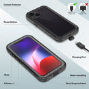 RedPepper Transparent Dot Shockproof Waterproof PC + TPU Protective Case For iPhone 13(Black)