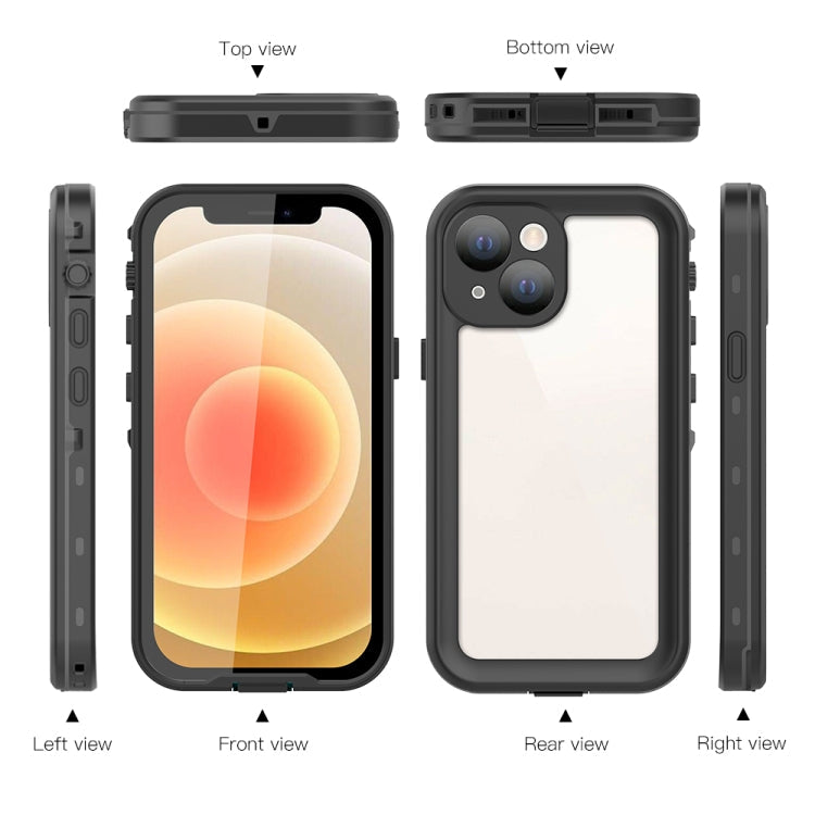 RedPepper Transparent Dot Shockproof Waterproof PC + TPU Protective Case For iPhone 13 mini(Black)