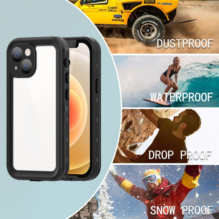 RedPepper Transparent Dot Shockproof Waterproof PC + TPU Protective Case For iPhone 13 mini(Black)